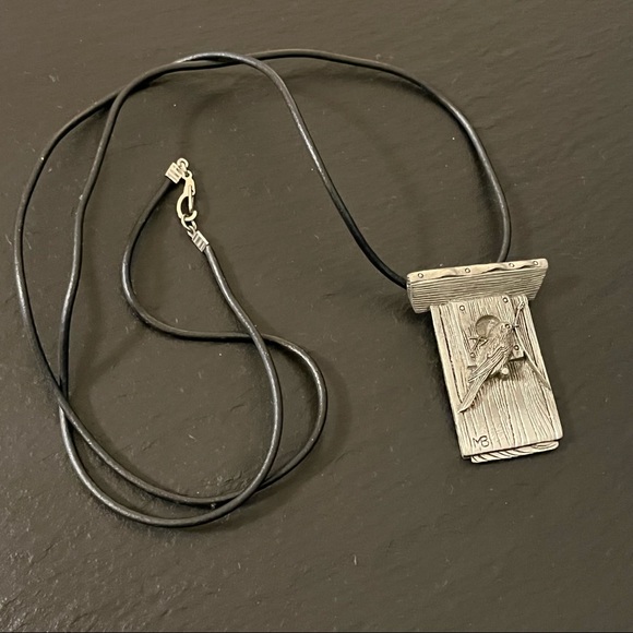 Large Birdhouse Pewter Necklace Bird Nesting by Marjolein Bastin - Picture 2 of 13